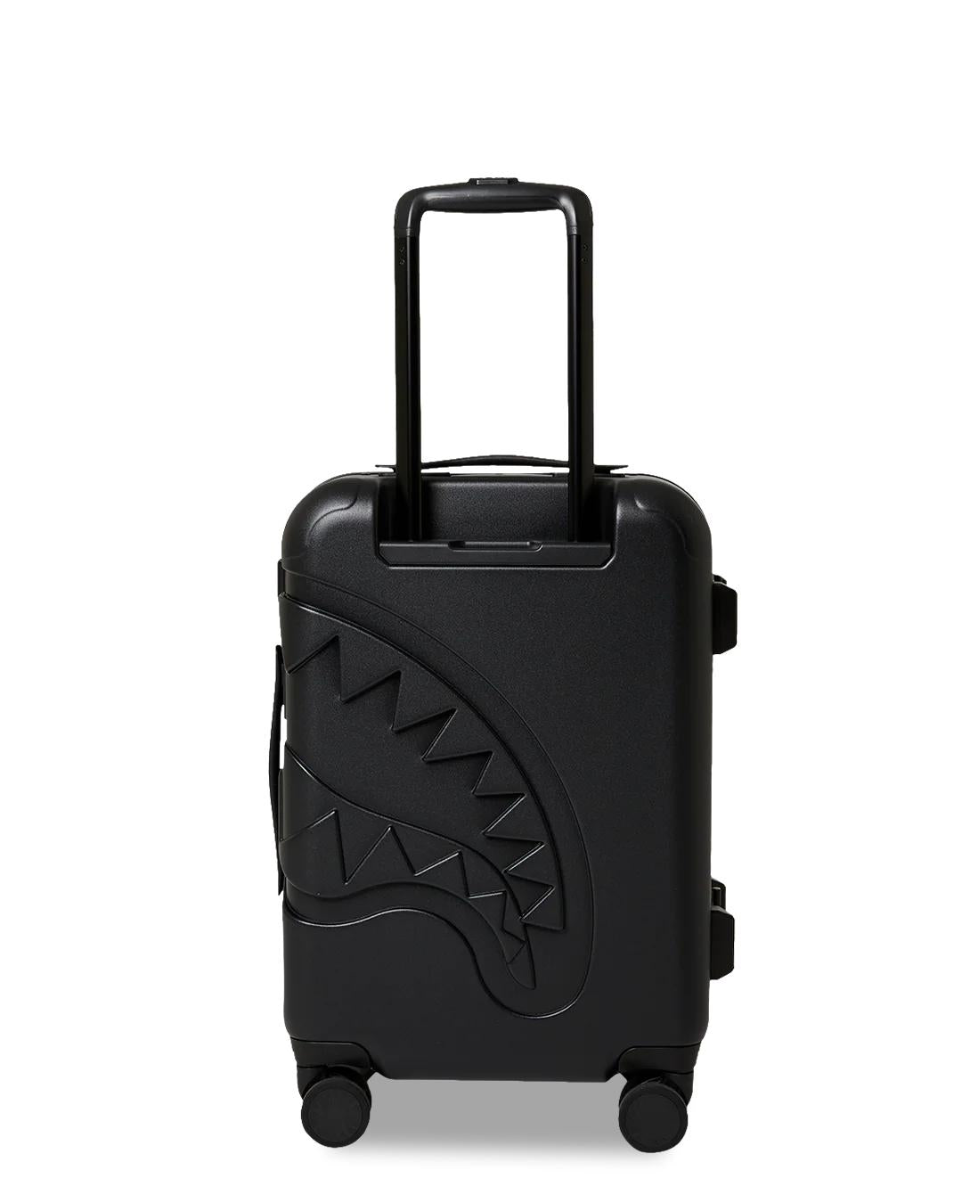 THE JOURNEY BEGINS SHARKITECTURE CARRY-ON LUGGAGE BLACK WITH EXTRA STI | Sprayground Essential