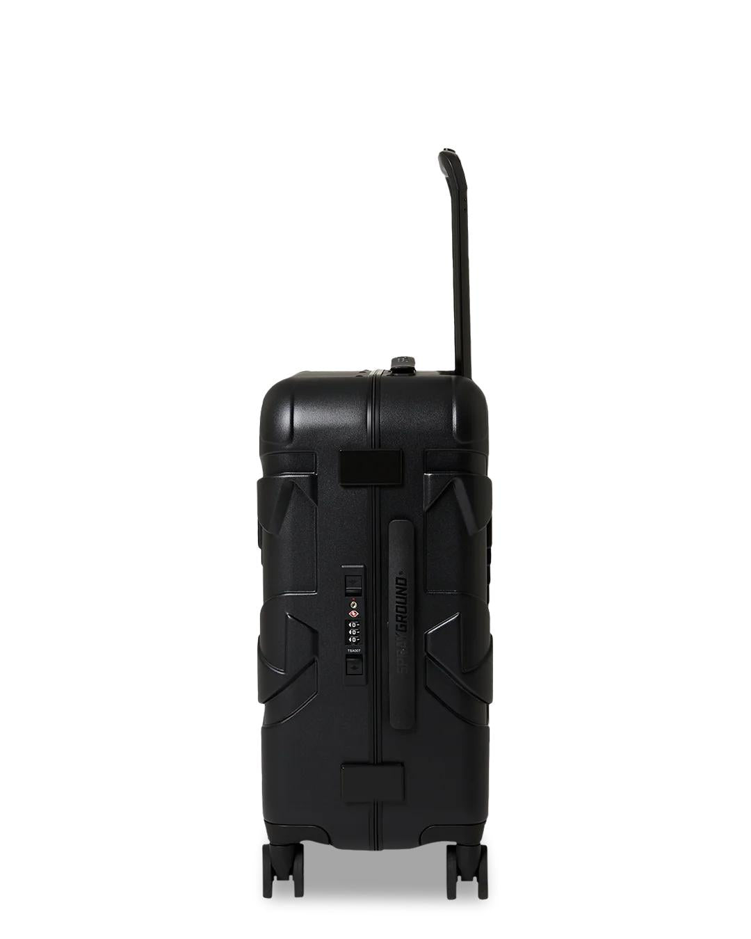 THE JOURNEY BEGINS SHARKITECTURE CARRY-ON LUGGAGE BLACK WITH EXTRA STI | Sprayground Essential
