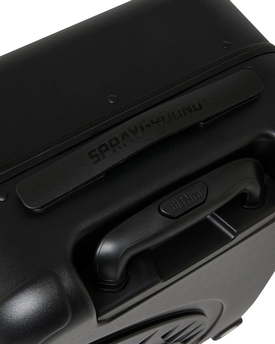THE JOURNEY BEGINS SHARKITECTURE CARRY-ON LUGGAGE BLACK WITH EXTRA STI | Sprayground Essential