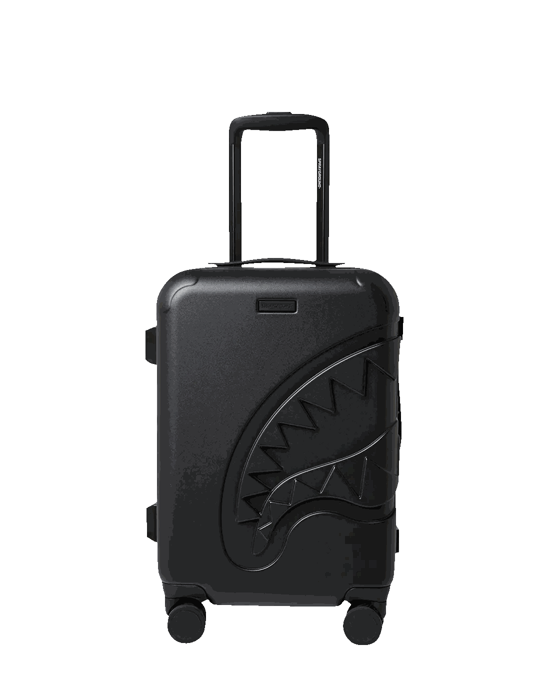 THE JOURNEY BEGINS SHARKITECTURE CARRY-ON LUGGAGE BLACK WITH EXTRA STI | Sprayground Essential