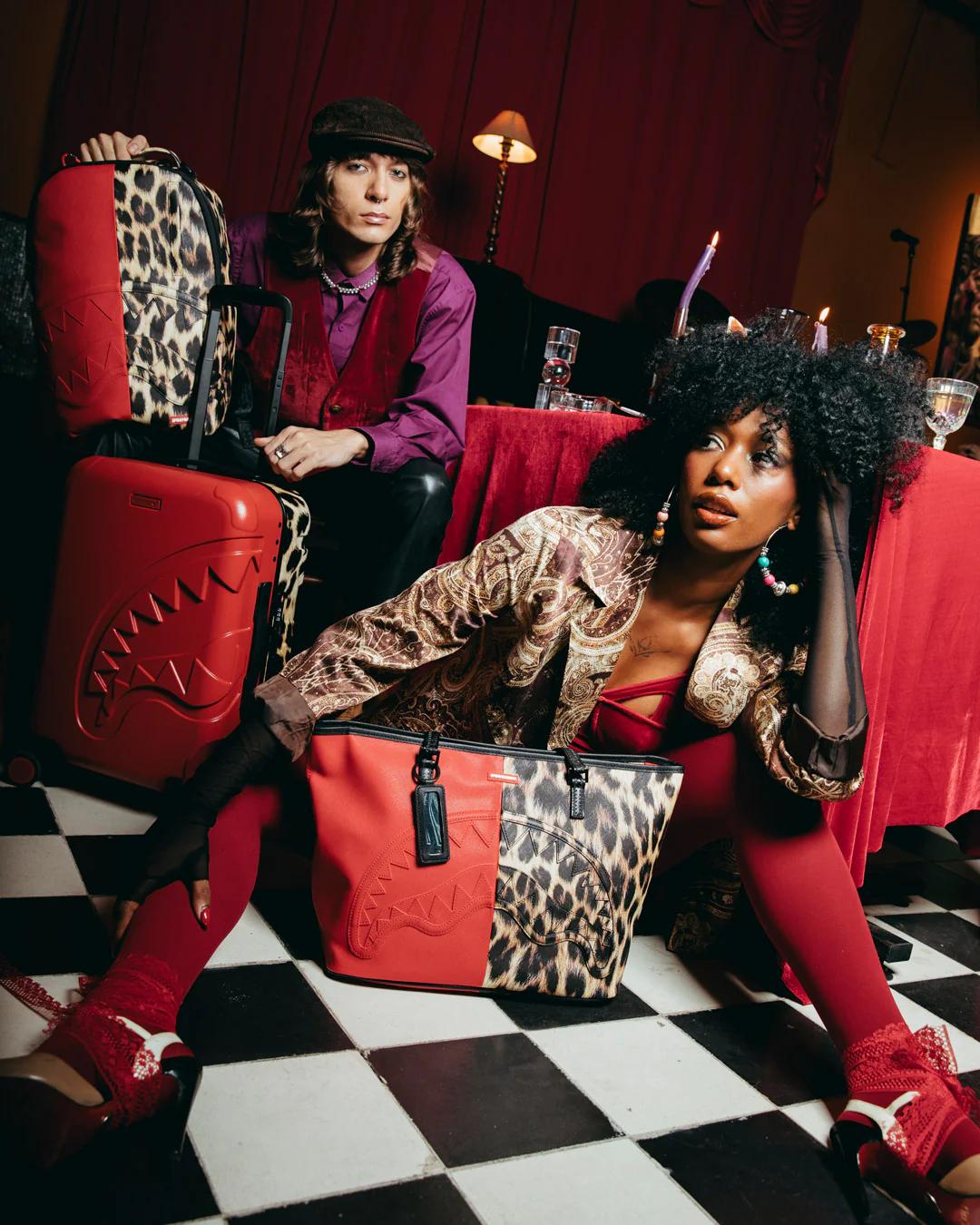 SHARK MILES PER HOUR SHARKITECTURE CARRY-ON LUGGAGE | Sprayground Featured
