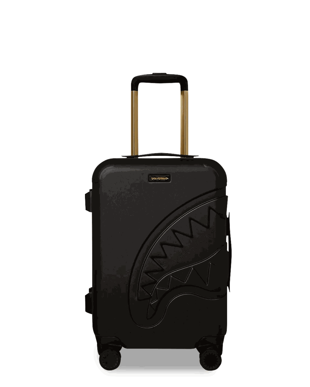 REALITY CHECK SHARKITECTURE CARRY-ON JETBLACK LUGGAGE (GOLD HARDWARE) | Sprayground Everyday