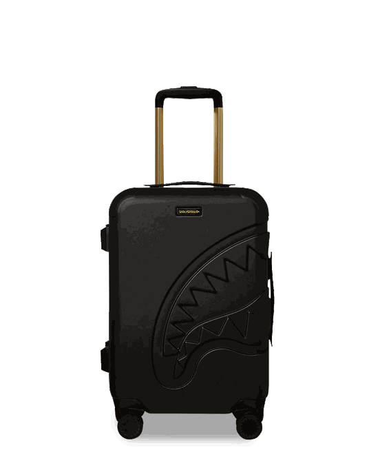 REALITY CHECK SHARKITECTURE CARRY-ON JETBLACK LUGGAGE (GOLD HARDWARE) | Sprayground Everyday