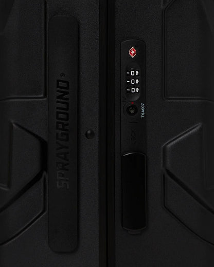 REALITY CHECK SHARKITECTURE CARRY-ON JETBLACK LUGGAGE (GOLD HARDWARE) | Sprayground Everyday