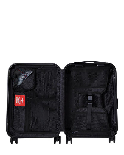 REALITY CHECK SHARKITECTURE CARRY-ON JETBLACK LUGGAGE (GOLD HARDWARE) | Sprayground Everyday