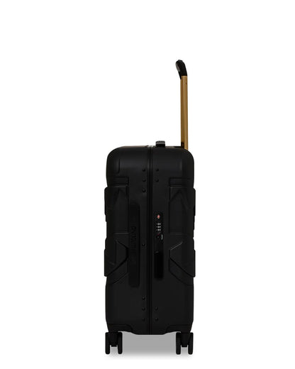 REALITY CHECK SHARKITECTURE CARRY-ON JETBLACK LUGGAGE (GOLD HARDWARE) | Sprayground Everyday