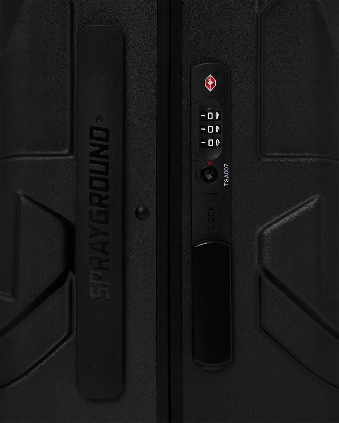REALITY CHECK SHARKITECTURE CARRY-ON JETBLACK LUGGAGE (GUNMETAL HARDWA | Sprayground Value