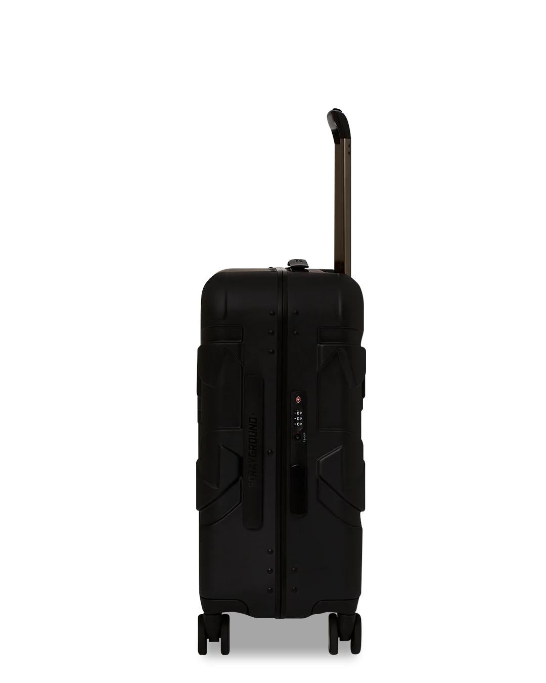 REALITY CHECK SHARKITECTURE CARRY-ON JETBLACK LUGGAGE (GUNMETAL HARDWA | Sprayground Value