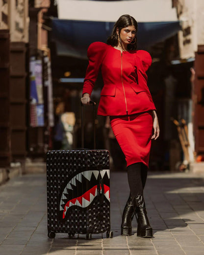 SHARK MOB HIDEOUT FULL-SIZE LUGGAGE | Sprayground Latest