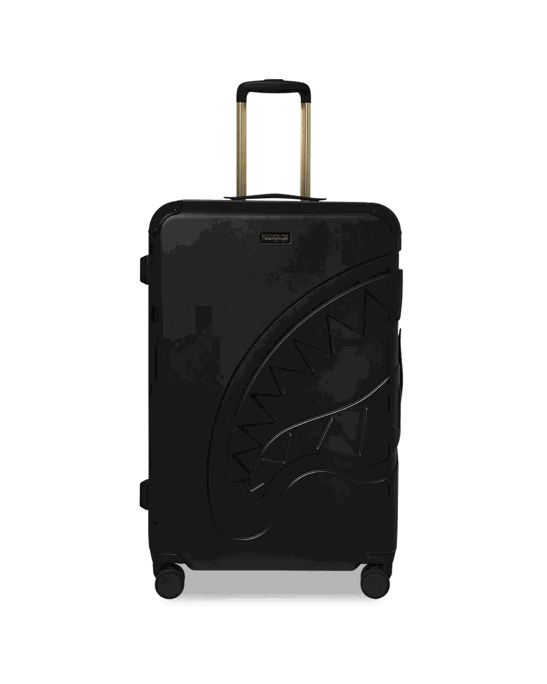 REALITY CHECK SHARKITECTURE FULL-SIZE JETBLACK LUGGAGE (GOLD HARDWARE) | Sprayground Latest