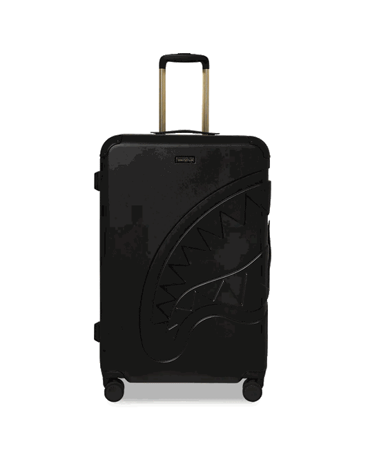 REALITY CHECK SHARKITECTURE FULL-SIZE JETBLACK LUGGAGE (GOLD HARDWARE) | Sprayground Latest