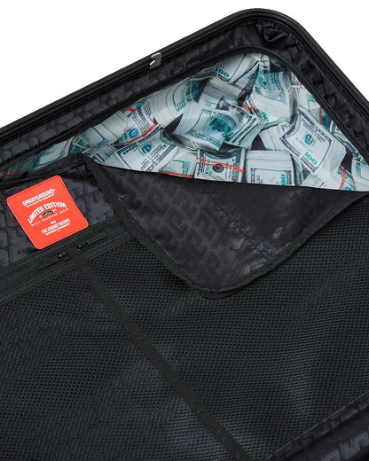 REALITY CHECK SHARKITECTURE FULL-SIZE JETBLACK LUGGAGE (GOLD HARDWARE) | Sprayground Latest