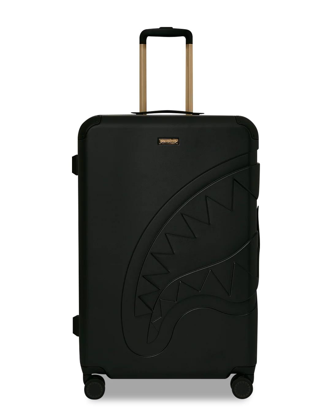 REALITY CHECK SHARKITECTURE FULL-SIZE JETBLACK LUGGAGE (GOLD HARDWARE) | Sprayground Latest