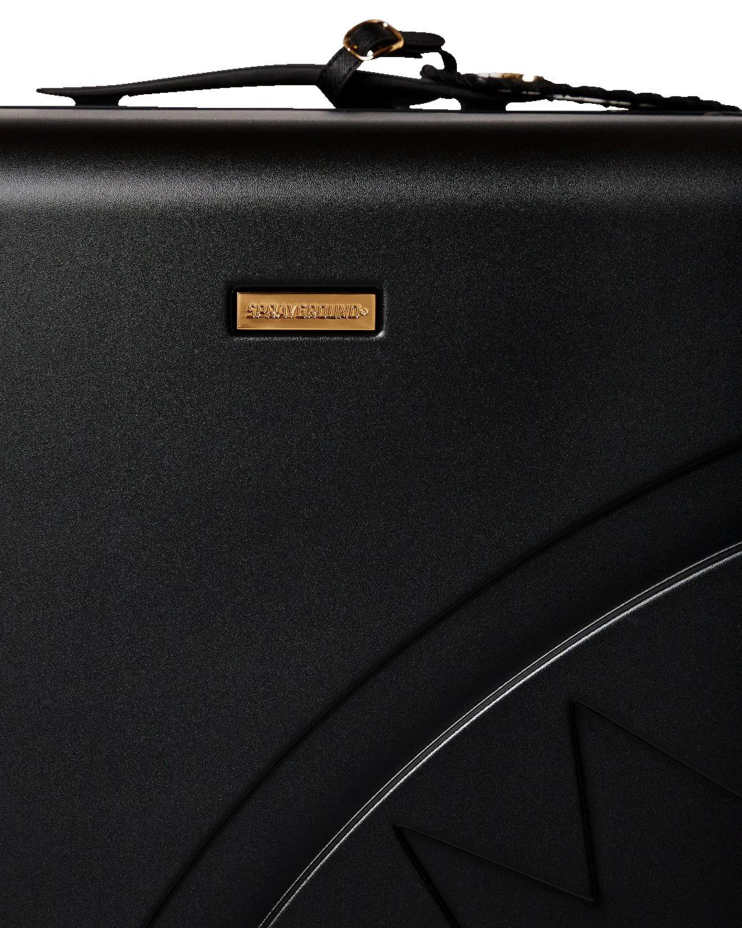 REALITY CHECK SHARKITECTURE FULL-SIZE JETBLACK LUGGAGE (GOLD HARDWARE) | Sprayground Latest