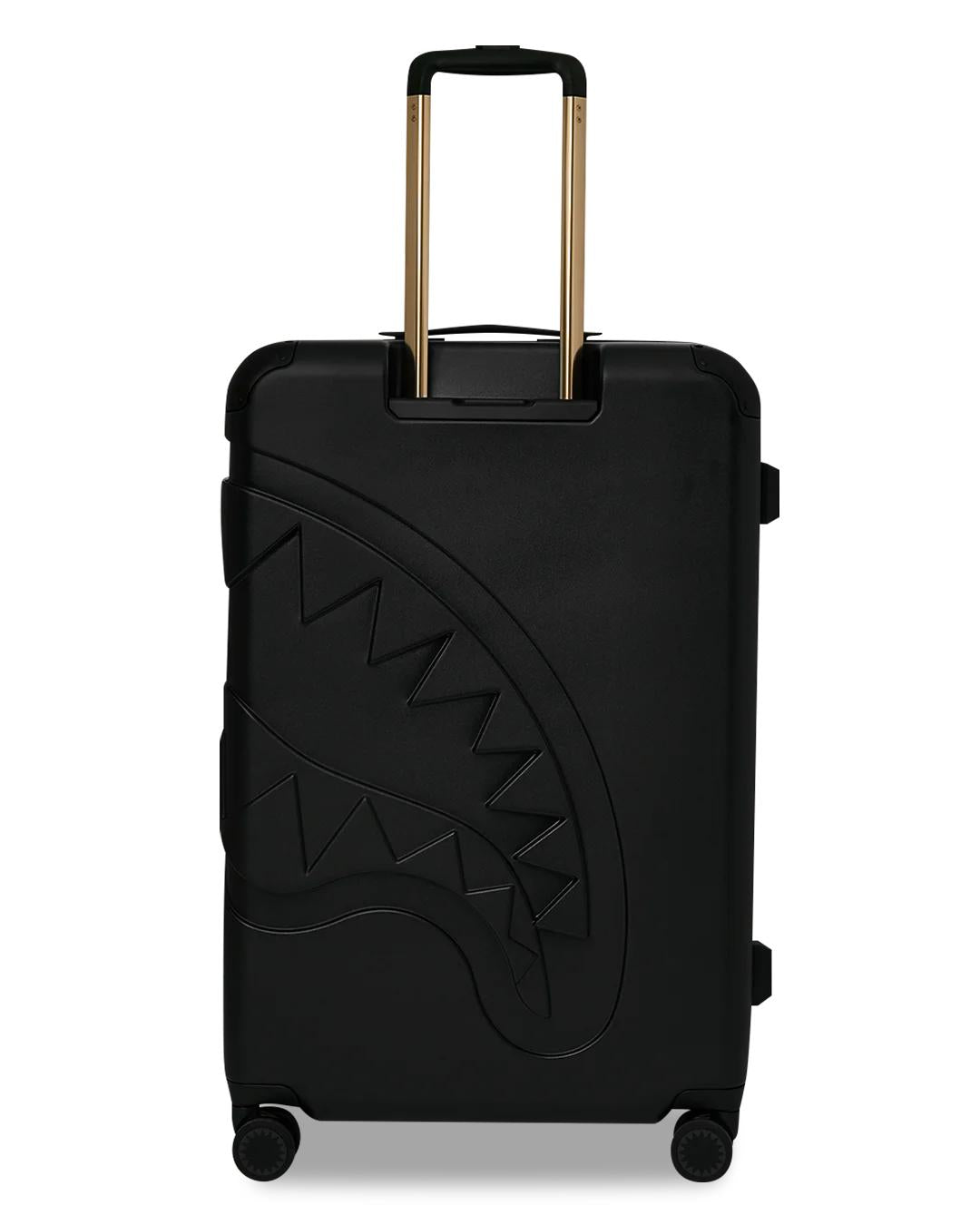 REALITY CHECK SHARKITECTURE FULL-SIZE JETBLACK LUGGAGE (GOLD HARDWARE) | Sprayground Latest