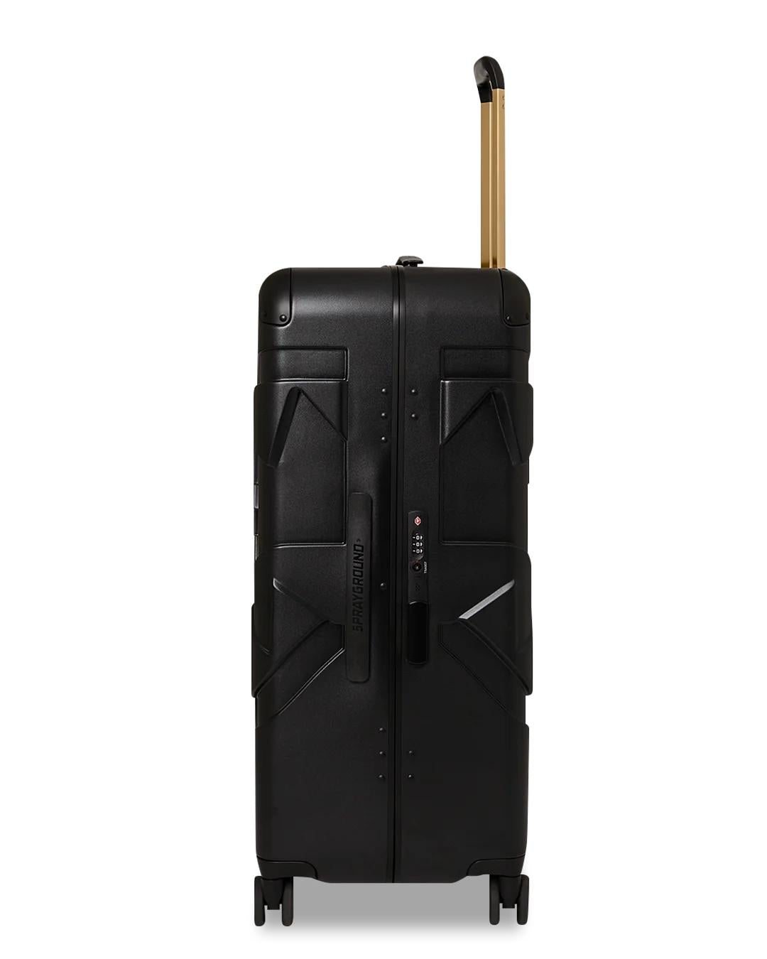 REALITY CHECK SHARKITECTURE FULL-SIZE JETBLACK LUGGAGE (GOLD HARDWARE) | Sprayground Latest