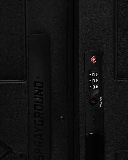 REALITY CHECK SHARKITECTURE FULL-SIZE JETBLACK LUGGAGE (GUNMETAL HARDW | Sprayground Quality