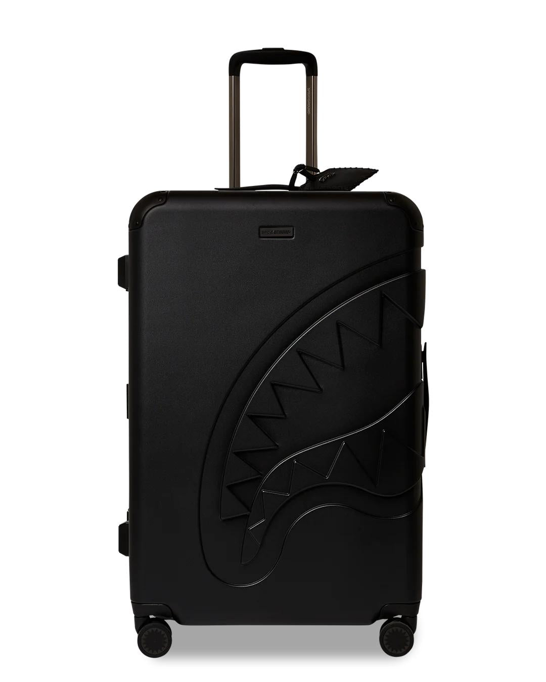 REALITY CHECK SHARKITECTURE FULL-SIZE JETBLACK LUGGAGE (GUNMETAL HARDW | Sprayground Quality