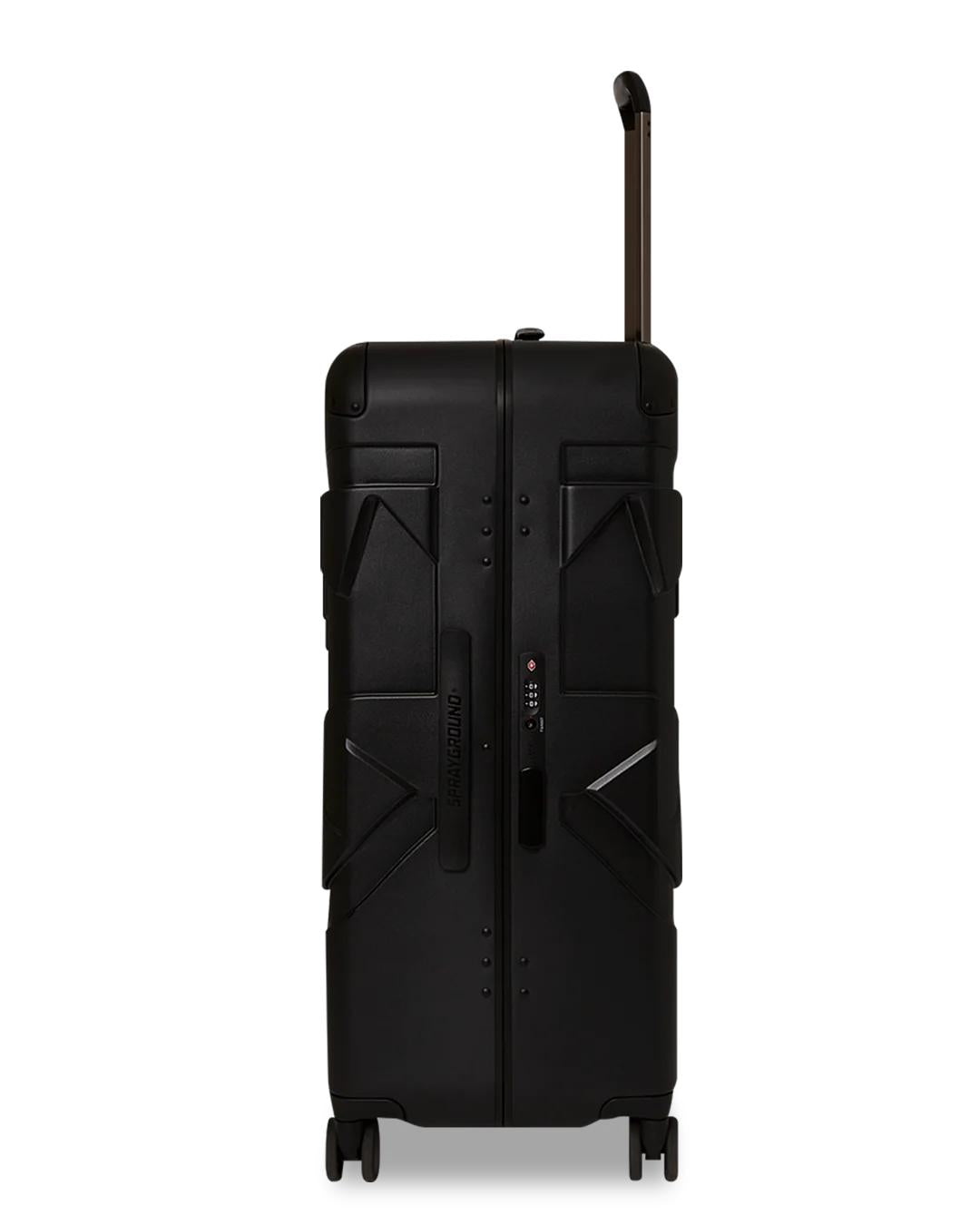REALITY CHECK SHARKITECTURE FULL-SIZE JETBLACK LUGGAGE (GUNMETAL HARDW | Sprayground Quality