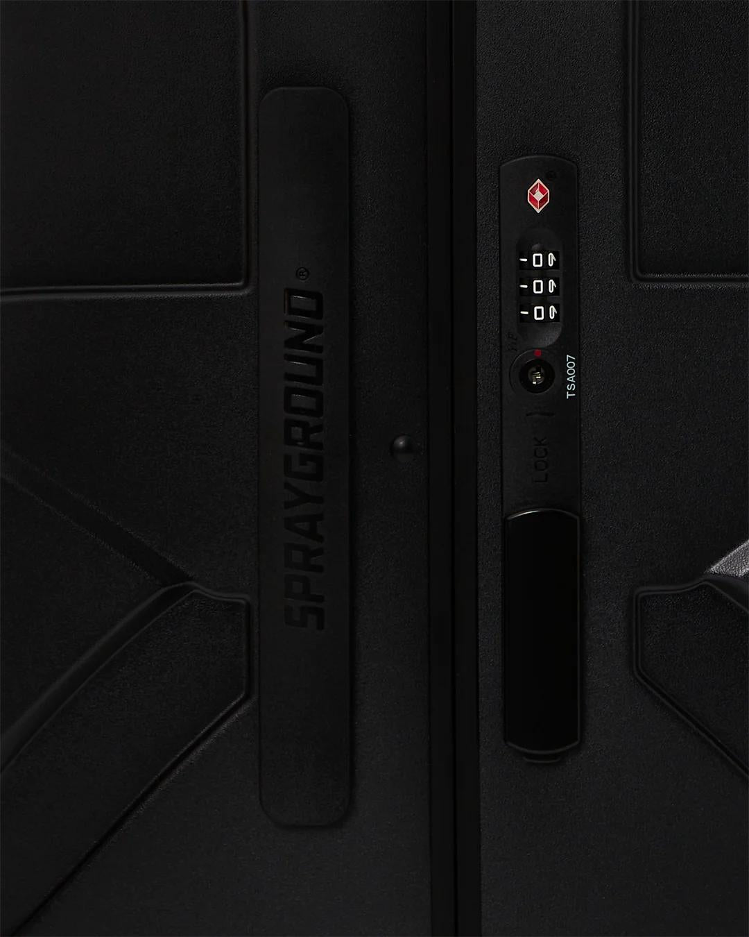 REALITY CHECK SHARKITECTURE FULL-SIZE JETBLACK LUGGAGE (GUNMETAL HARDW | Sprayground Quality