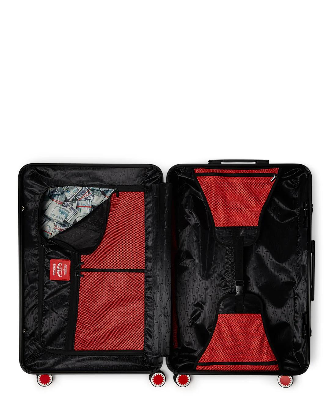 FRENZY SHARKS SHARKNAUTICS HARDSHELL FULL-SIZE LUGGAGE | Sprayground Featured