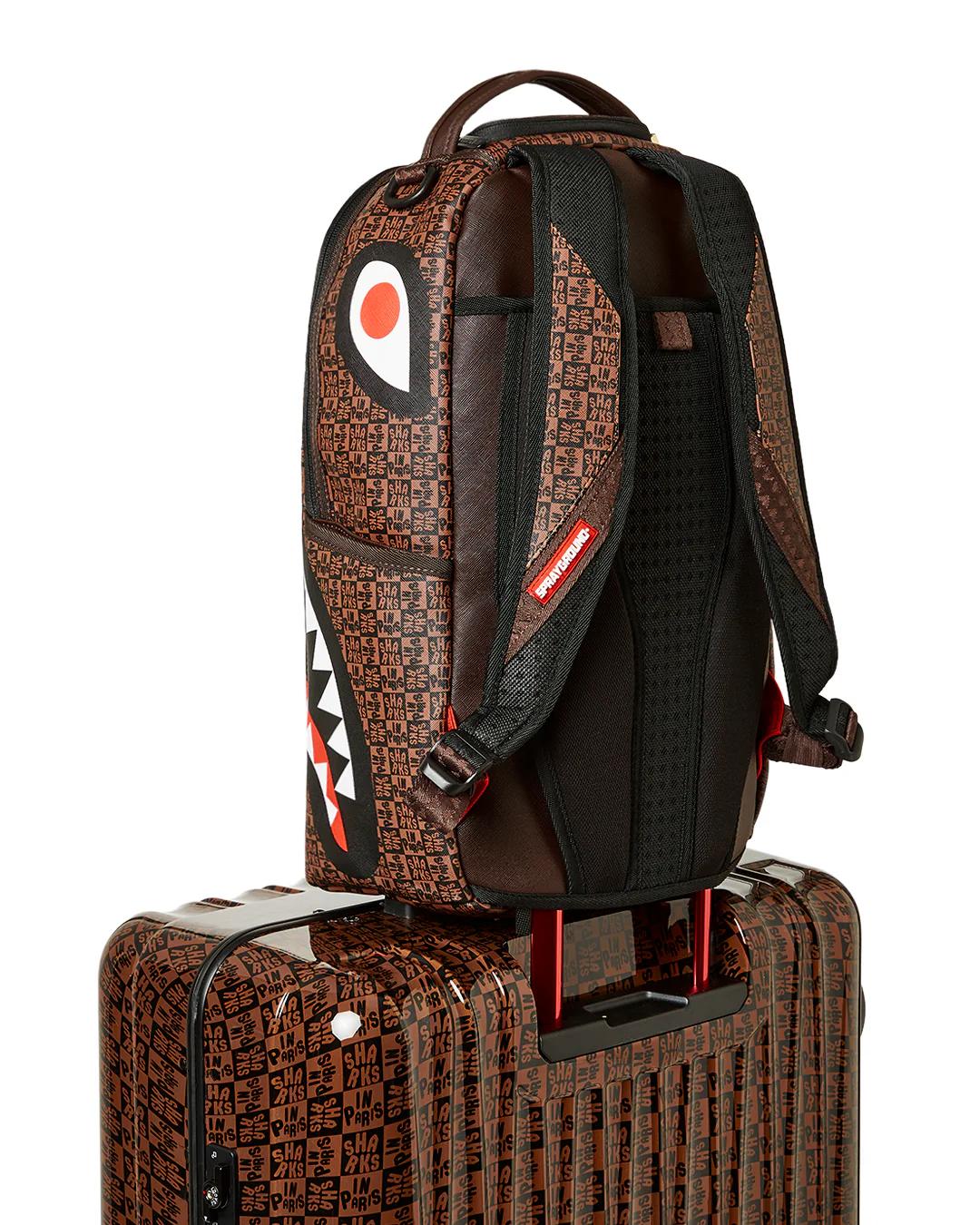 FRENZY SHARKS SHARKNAUTICS HARDSHELL FULL-SIZE LUGGAGE | Sprayground Featured