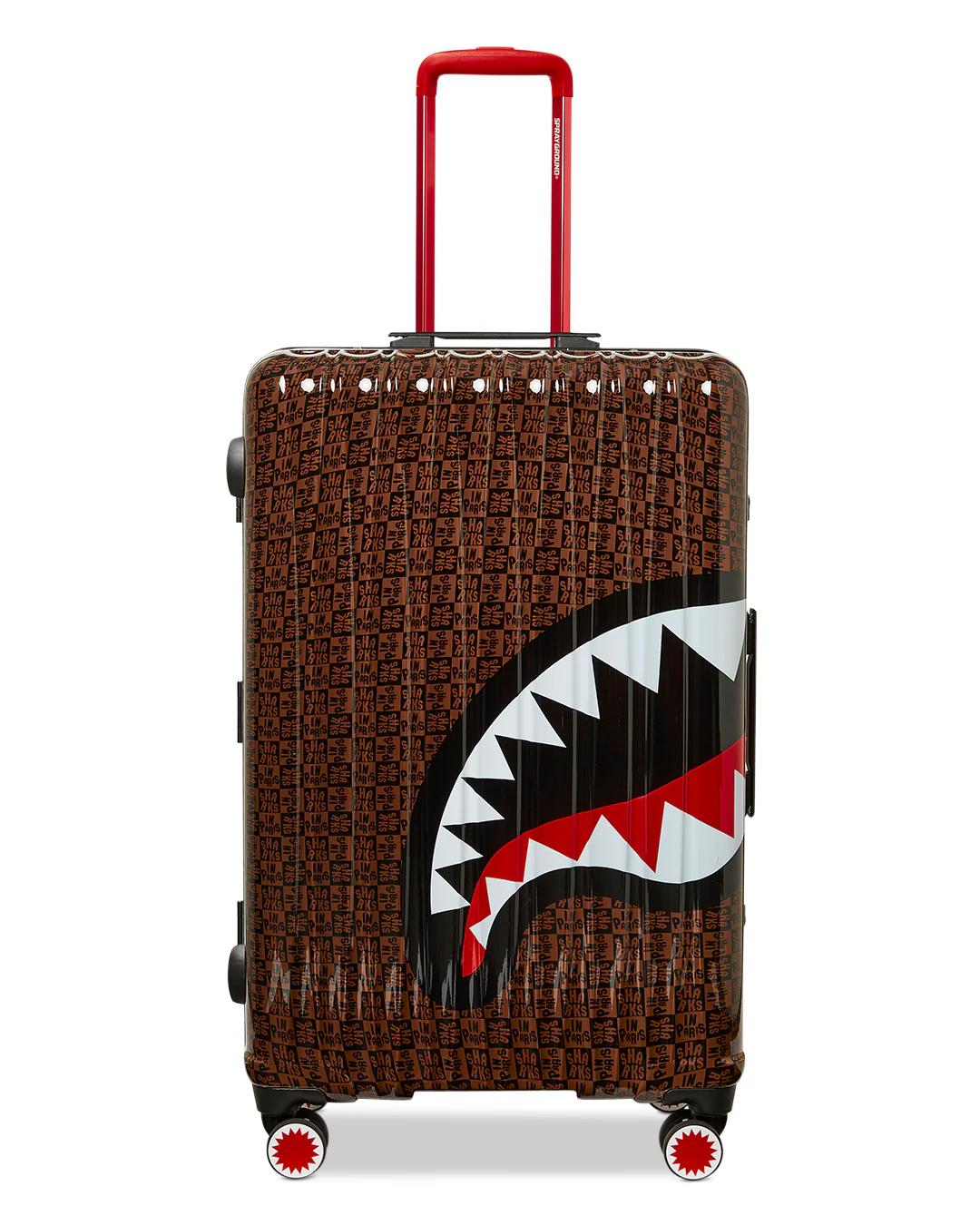 FRENZY SHARKS SHARKNAUTICS HARDSHELL FULL-SIZE LUGGAGE | Sprayground Featured