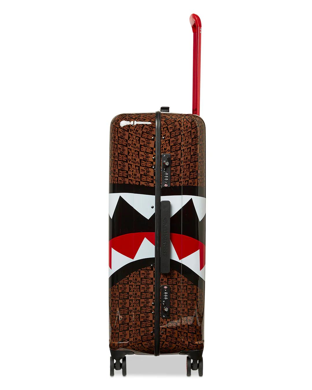 FRENZY SHARKS SHARKNAUTICS HARDSHELL FULL-SIZE LUGGAGE | Sprayground Featured