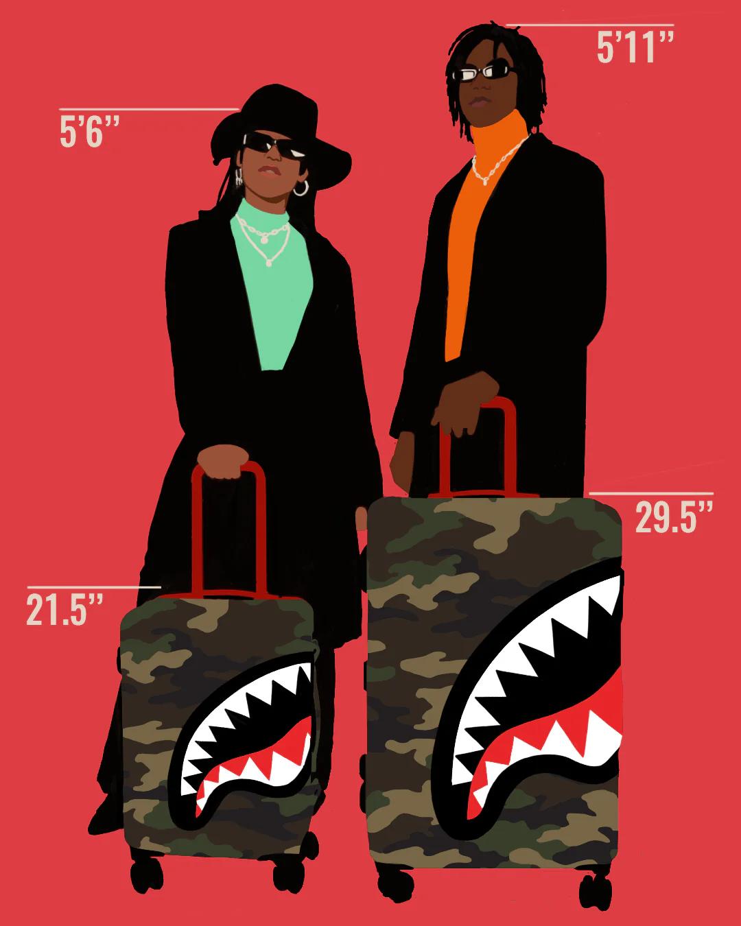 SHARKNAUTICS (CAMO) 29.5” FULL-SIZE LUGGAGE | Sprayground Premium