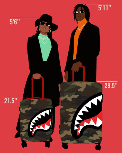 SHARKNAUTICS (CAMO) 29.5” FULL-SIZE LUGGAGE | Sprayground Premium