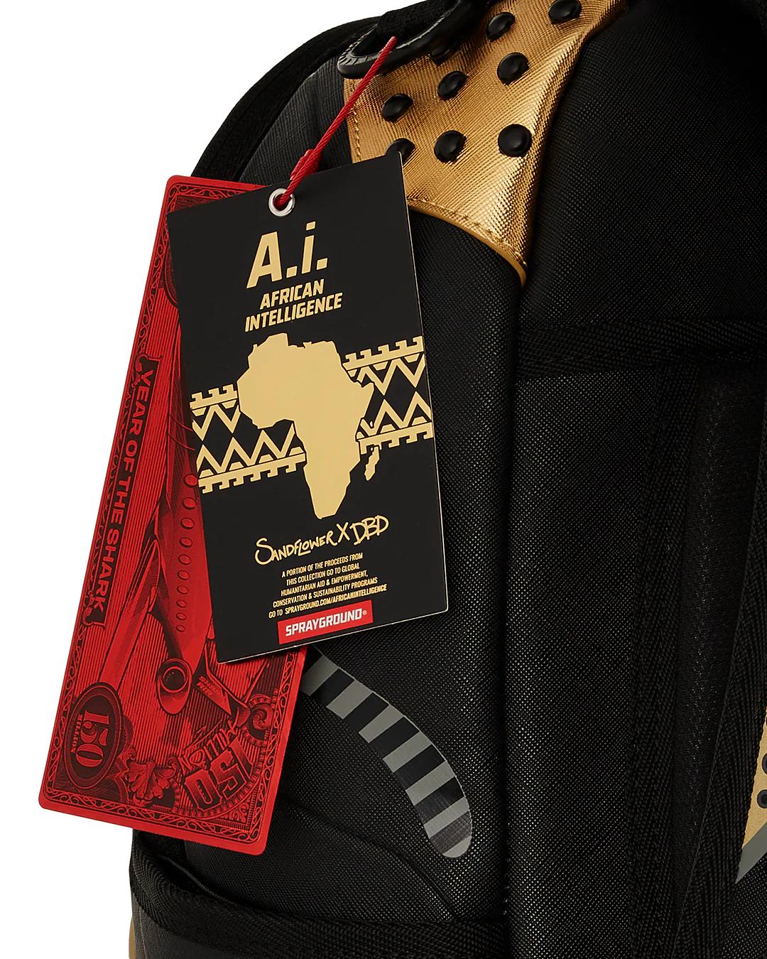 A.I. AFRICAN INTELLIGENCE SHARKS OF THE GOLD OCEAN BACKPACK - SANDFLOW | Sprayground Recommended
