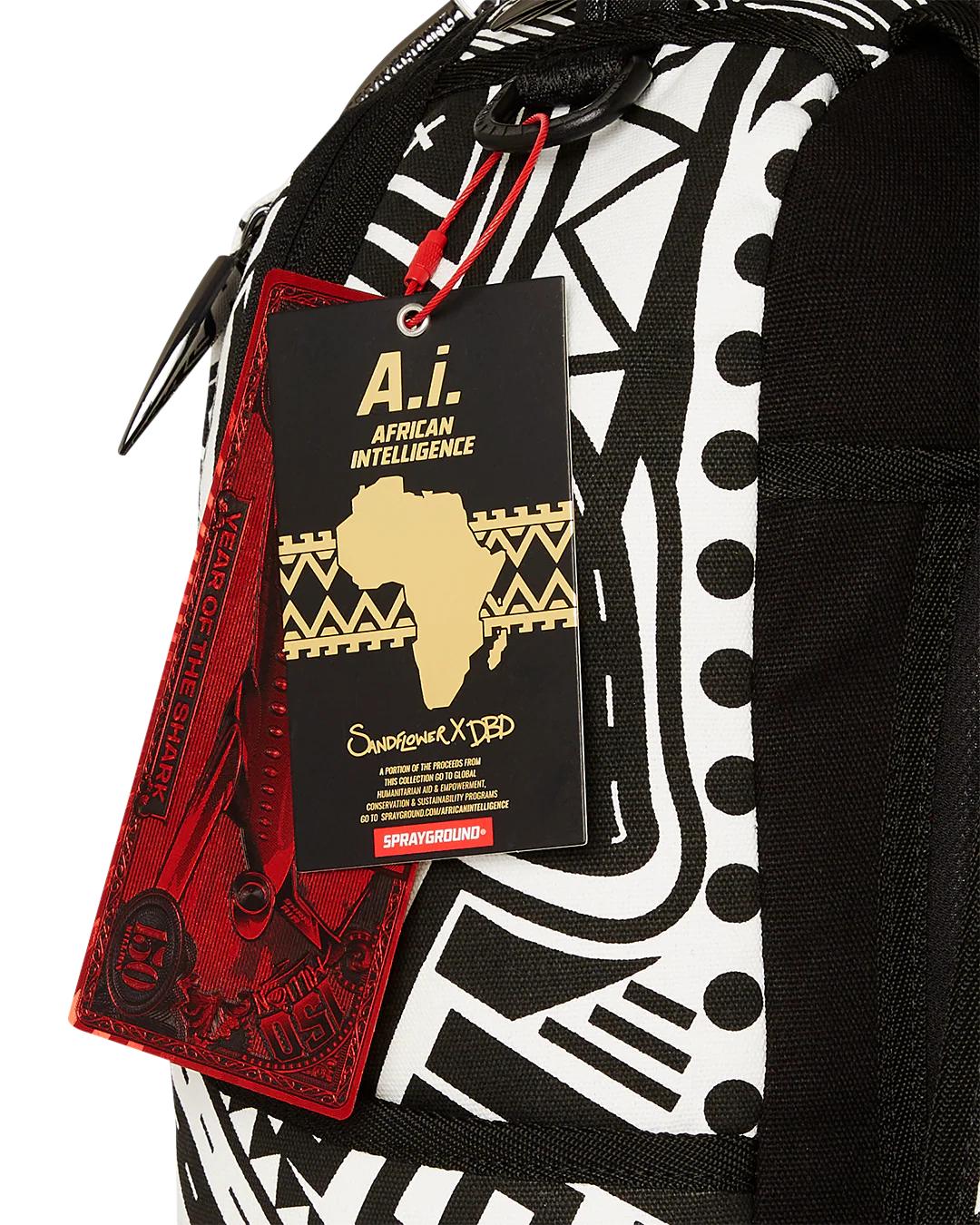 A.I. AFRICAN INTELLIGENCE THE SKYHAWK BACKPACK - SANDFLOWER COLLAB | Sprayground Exclusive