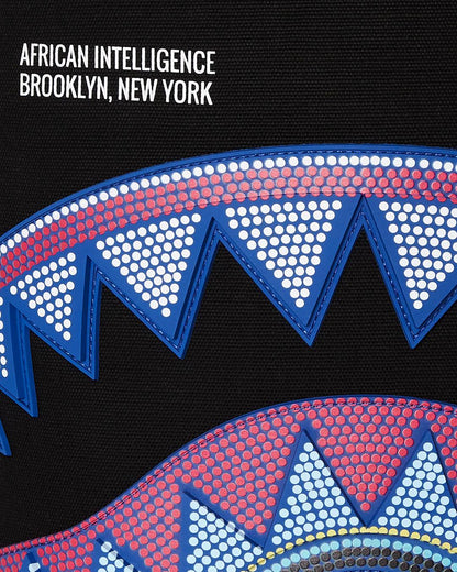 A.I. AFRICAN INTELLIGENCE BORN AND RAISED BACKPACK - SANDFLOWER COLLAB | Sprayground Signature