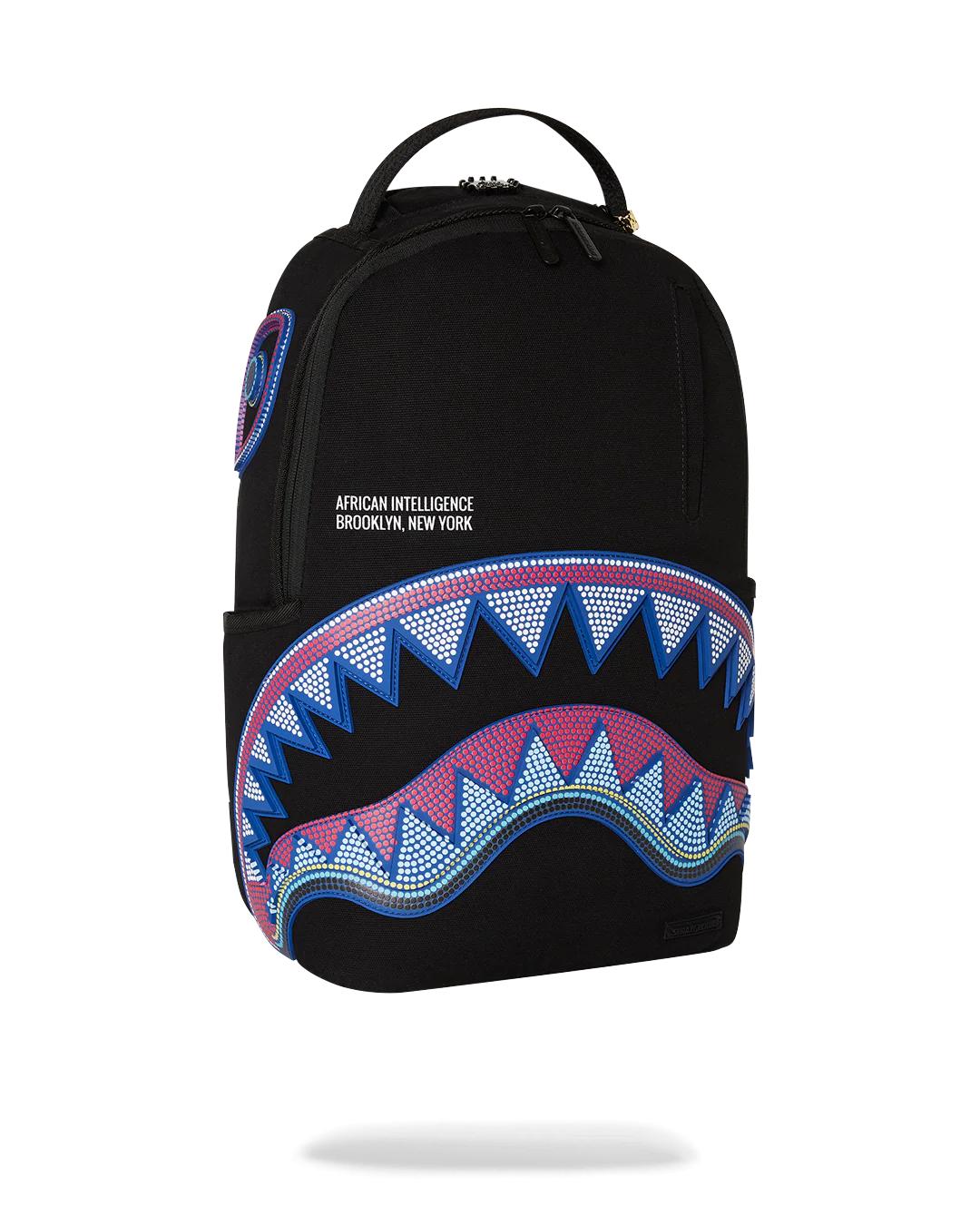 A.I. AFRICAN INTELLIGENCE BORN AND RAISED BACKPACK - SANDFLOWER COLLAB | Sprayground Signature