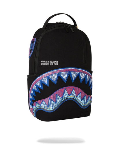 A.I. AFRICAN INTELLIGENCE BORN AND RAISED BACKPACK - SANDFLOWER COLLAB | Sprayground Signature