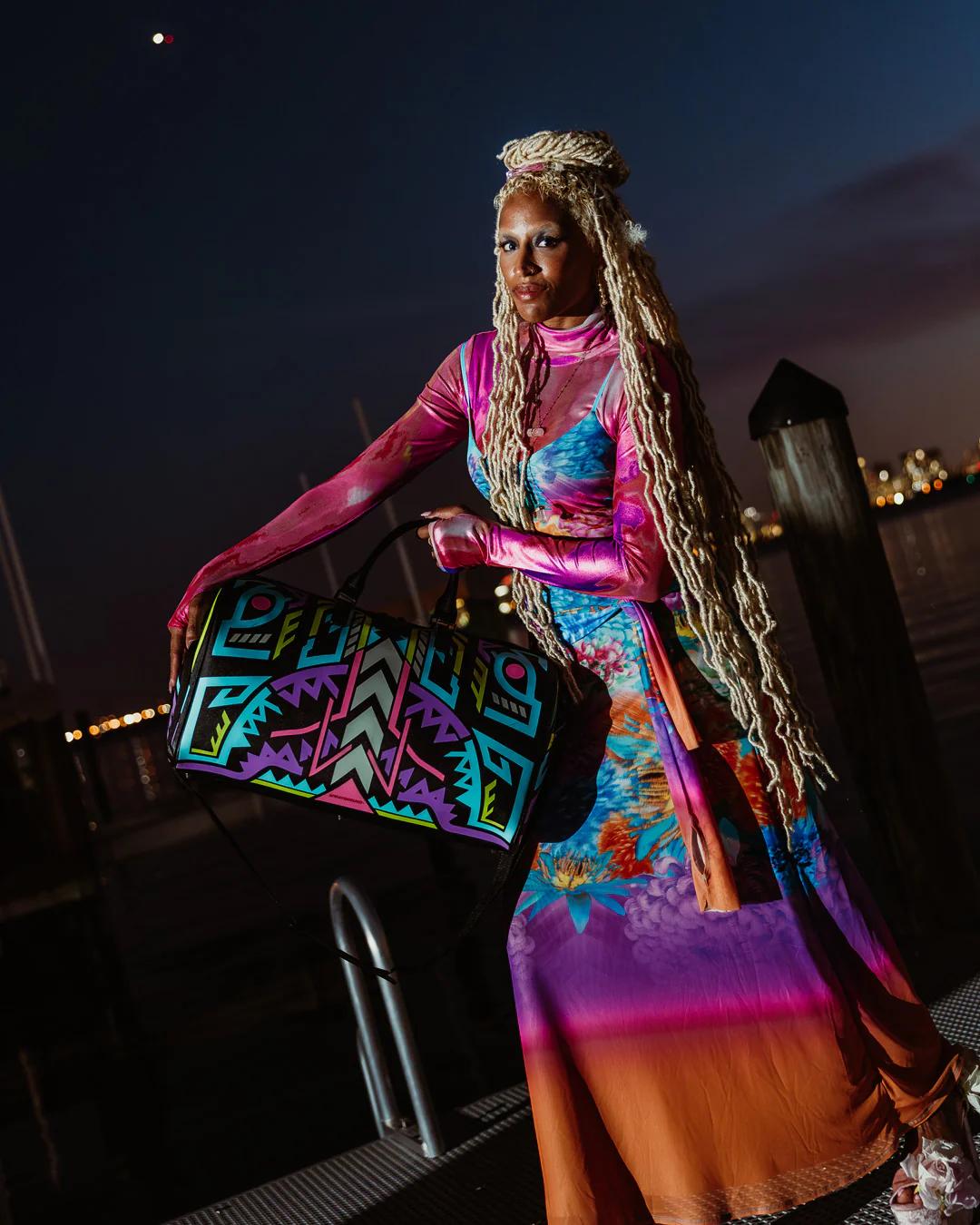 A.I. PATH TO THE FUTURE III DUFFLE - SANDFLOWER COLLAB (GLOW IN THE DA | Sprayground Great Value