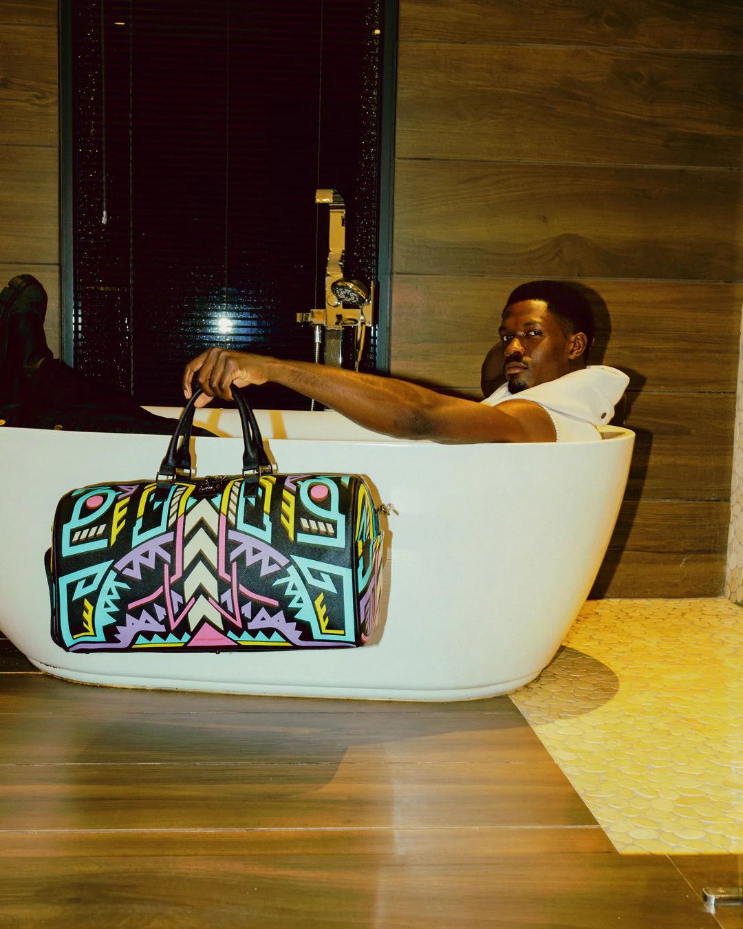 A.I. PATH TO THE FUTURE III DUFFLE - SANDFLOWER COLLAB (GLOW IN THE DA | Sprayground Great Value