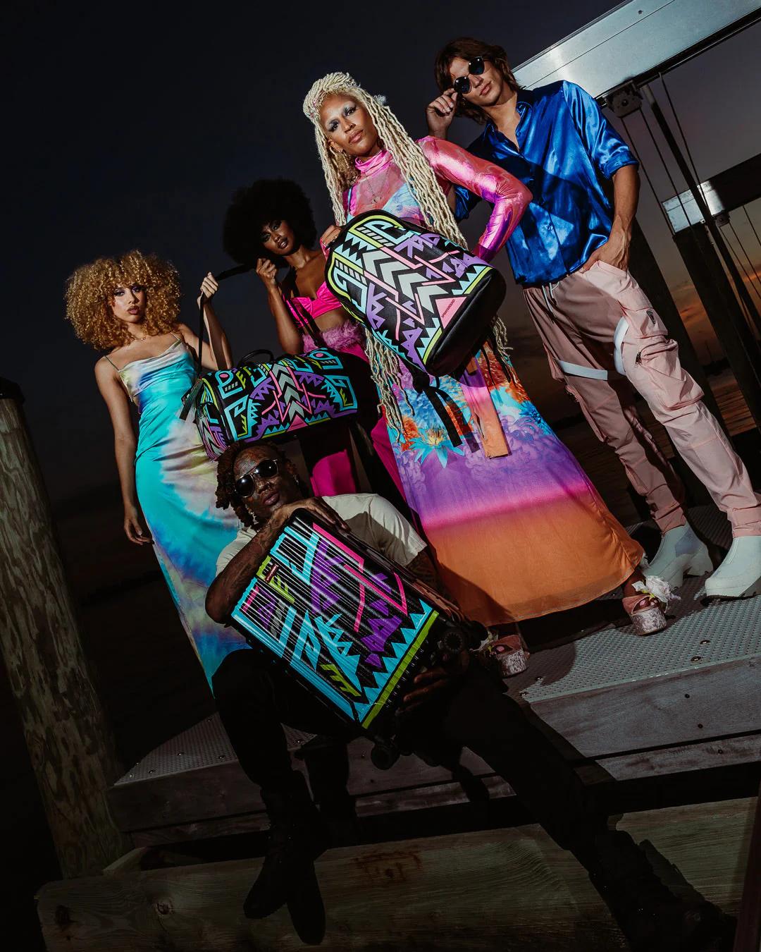 A.I. PATH TO THE FUTURE III DUFFLE - SANDFLOWER COLLAB (GLOW IN THE DA | Sprayground Great Value