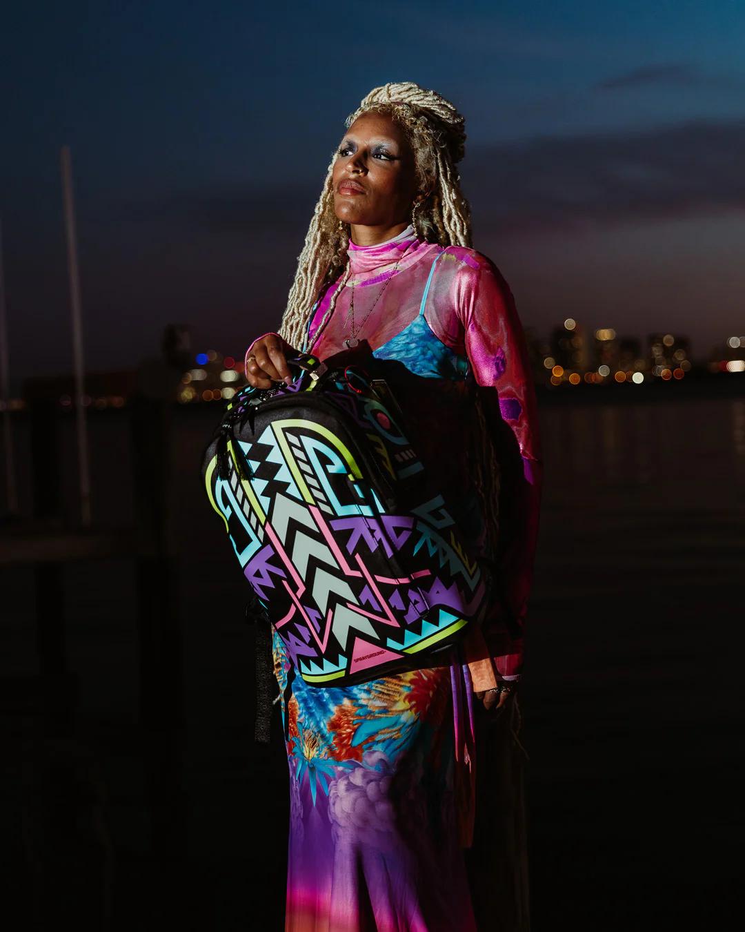 A.I. PATH TO THE FUTURE III BACKPACK - SANDFLOWER COLLAB (GLOW IN THE | Sprayground Latest