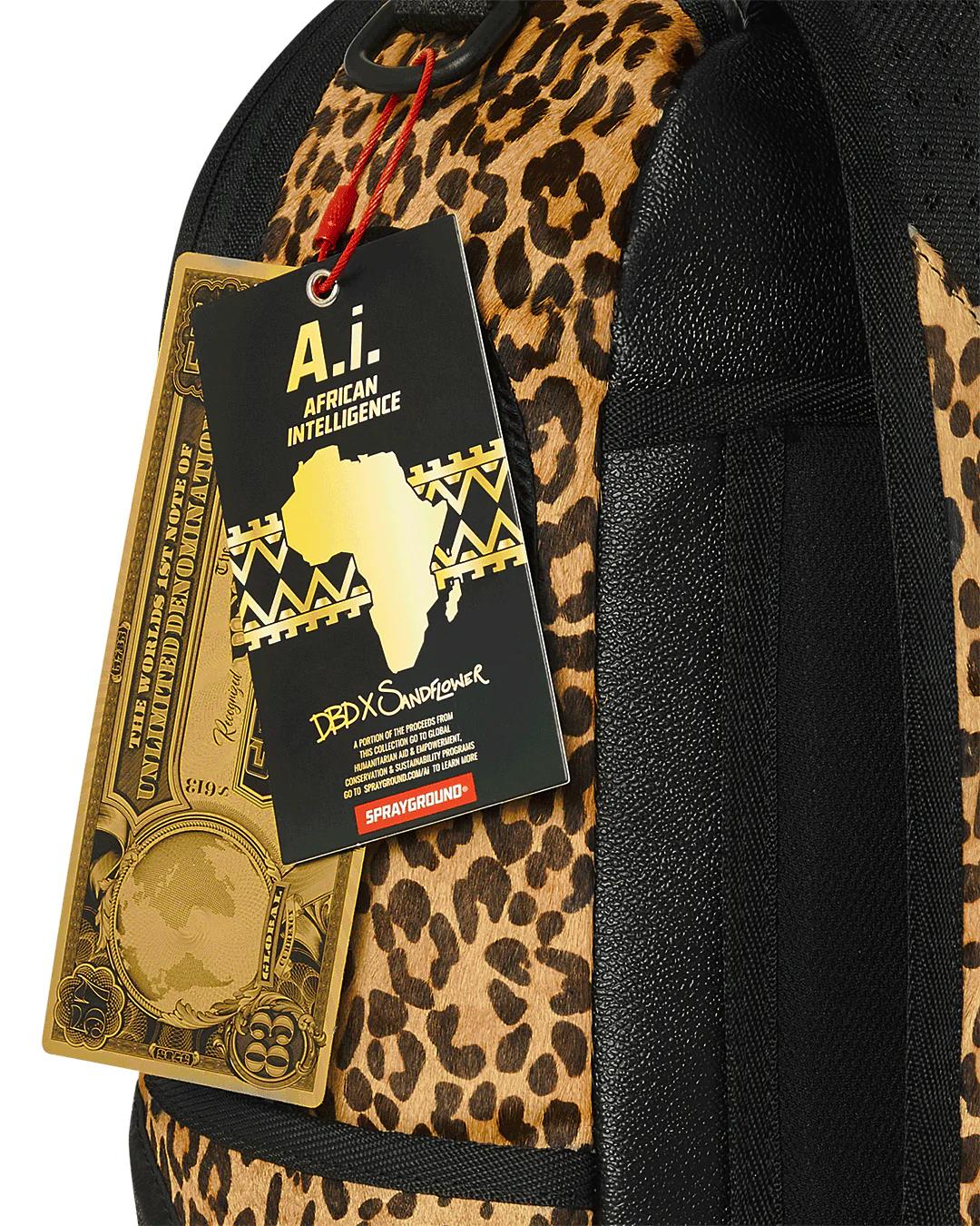 AFRICAN INTELLIGENCE 9 COURAGE LIVES ON BACKPACK - SANDFLOWER COLLAB | Sprayground Quality