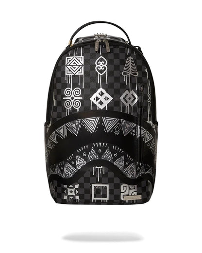 AFRICAN INTELLIGENCE 9 POWER GLYPHICS BACKPACK - SANDFLOWER COLLAB | Sprayground New