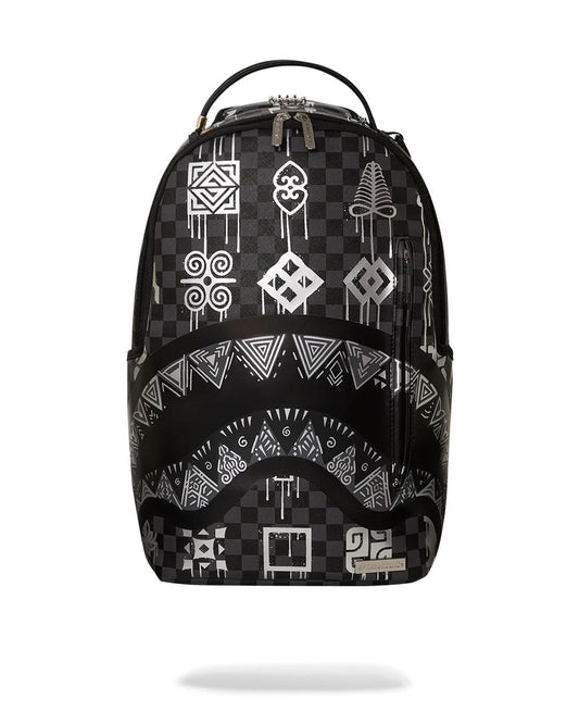 AFRICAN INTELLIGENCE 9 POWER GLYPHICS BACKPACK - SANDFLOWER COLLAB | Sprayground New