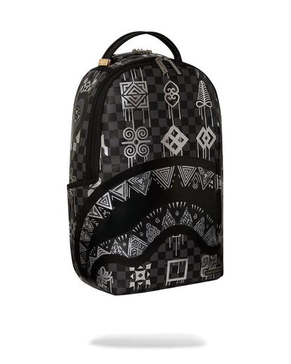 AFRICAN INTELLIGENCE 9 POWER GLYPHICS BACKPACK - SANDFLOWER COLLAB | Sprayground New
