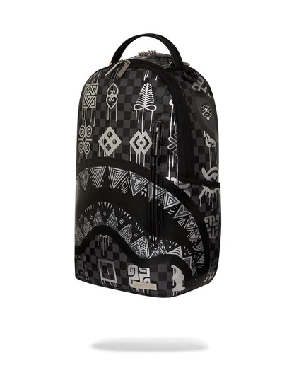 AFRICAN INTELLIGENCE 9 POWER GLYPHICS BACKPACK - SANDFLOWER COLLAB | Sprayground New