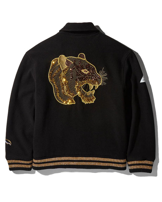 A.I.9 AFRICAN INTELLIGENCE GUILDED LEOPARD - SANDFLOWER COLLAB VARSITY | Sprayground Featured