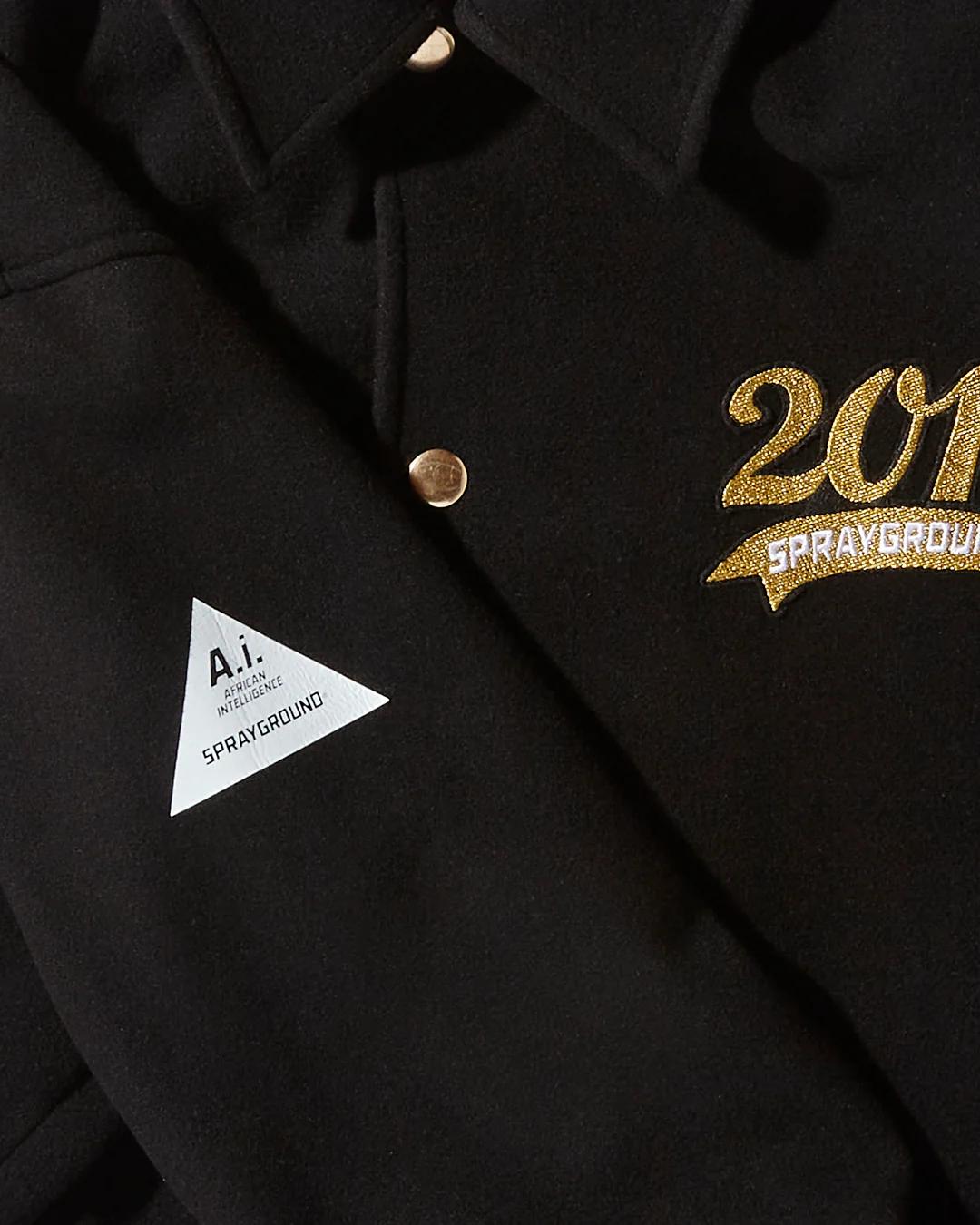 A.I.9 AFRICAN INTELLIGENCE GUILDED LEOPARD - SANDFLOWER COLLAB VARSITY | Sprayground Featured