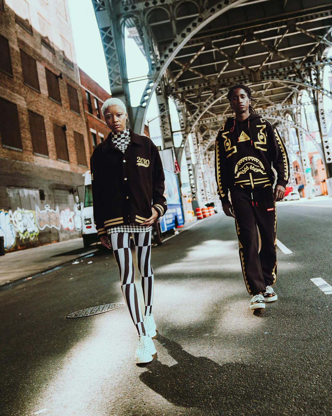 A.I.9 AFRICAN INTELLIGENCE GUILDED LEOPARD - SANDFLOWER COLLAB VARSITY | Sprayground Featured