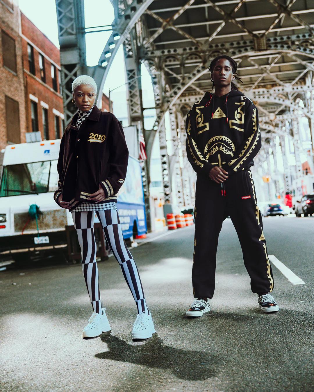 A.I.9 AFRICAN INTELLIGENCE GUILDED LEOPARD - SANDFLOWER COLLAB VARSITY | Sprayground Featured
