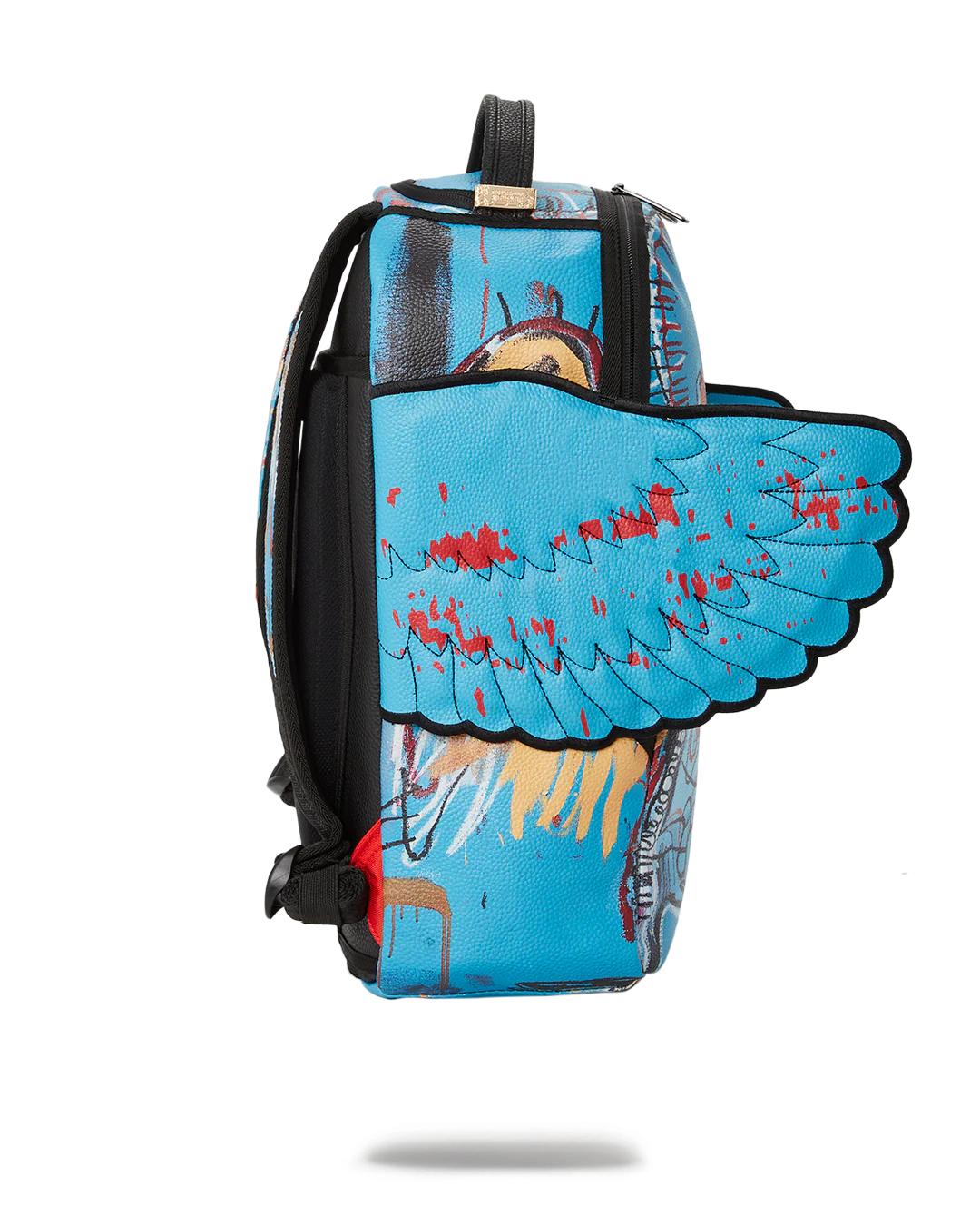 OFFICIAL BASQUIAT UNTITLED (FALLEN ANGEL) 1981 WING BACKPACK (DLXV) | Sprayground Best Seller