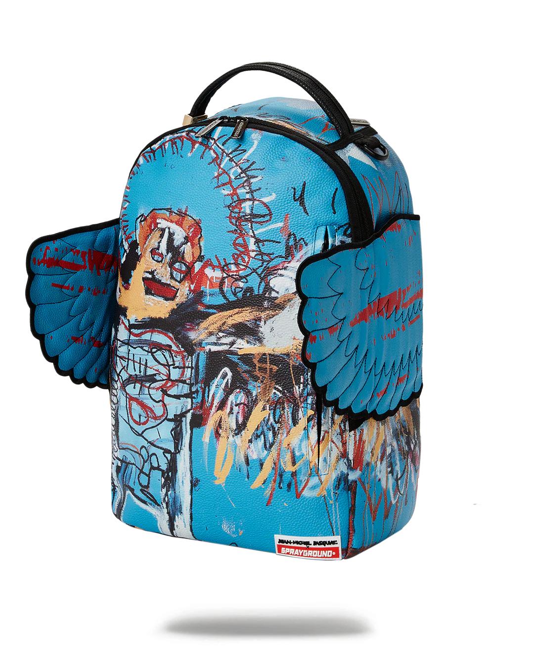 OFFICIAL BASQUIAT UNTITLED (FALLEN ANGEL) 1981 WING BACKPACK (DLXV) | Sprayground Best Seller